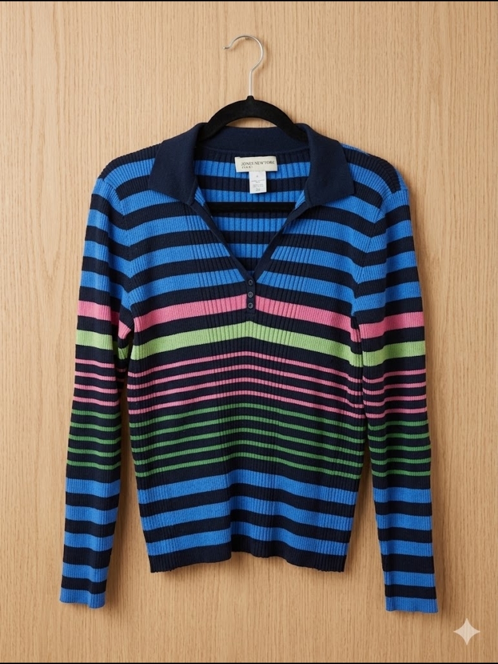 Jones New York Striped Knit Sweater XL
